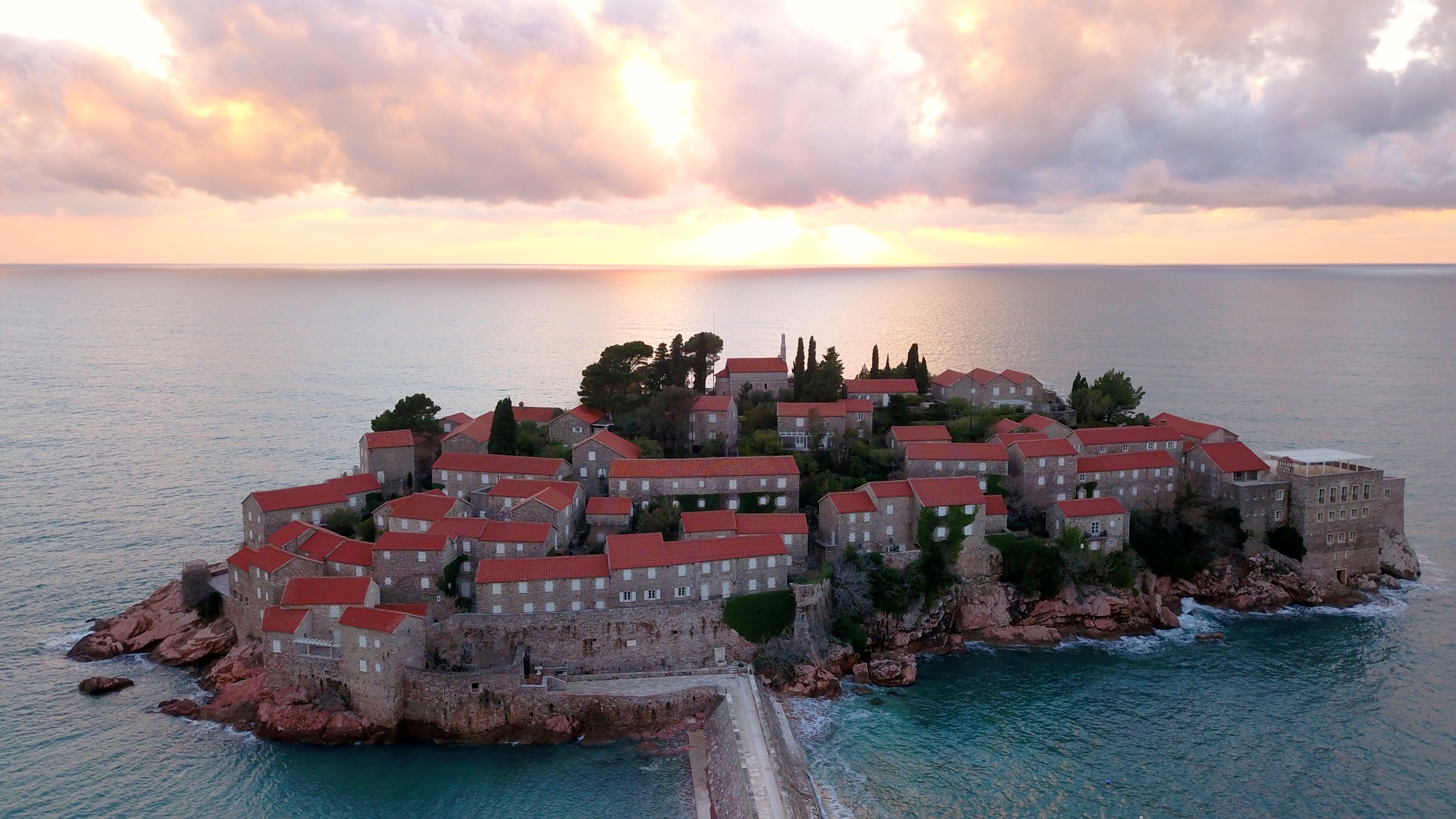 Our first stop is at  Sveti Stefan
